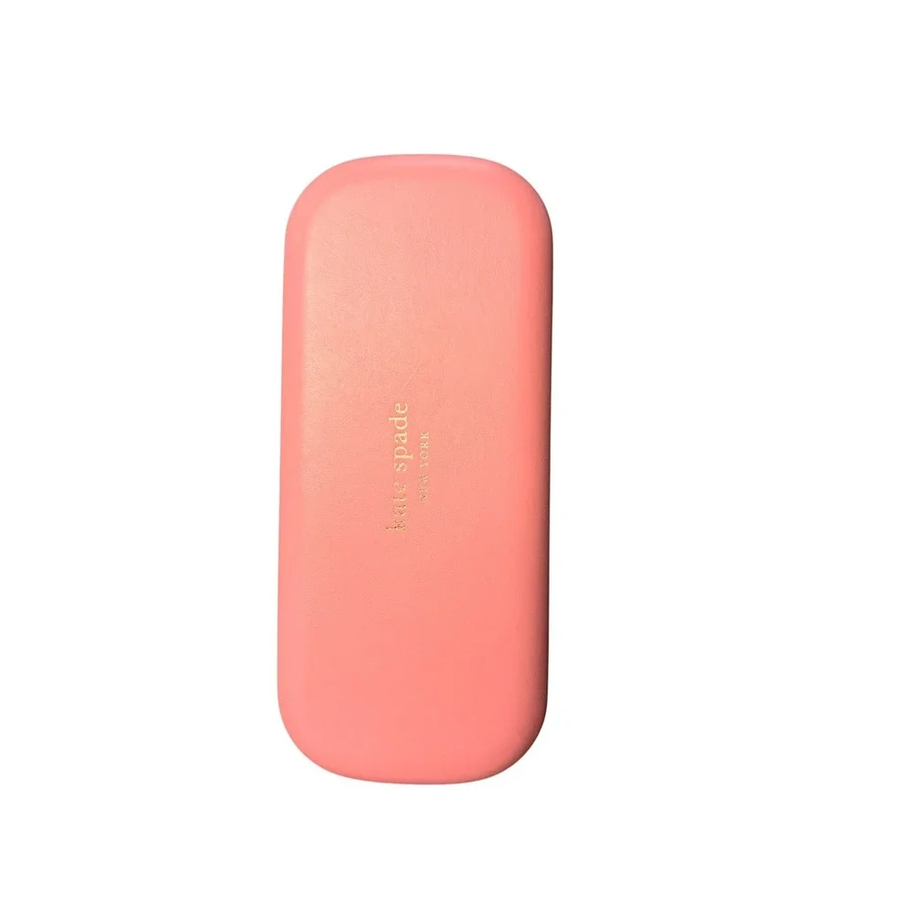 KATE SPADE PINK GREEN AUTHENTIC EYEGLASSES CASE W/CLOTH